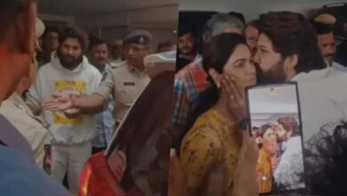 Allu Arjun Kisses Wife Sneha Reddy Before Arrest. Watch