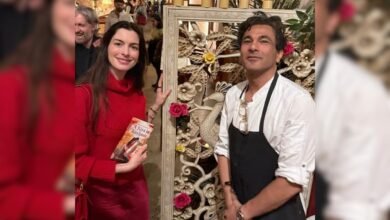 Chef Vikas Khanna Channels His Desi Core As He Gifts Mysore Sandal Soap To Anne Hathaway